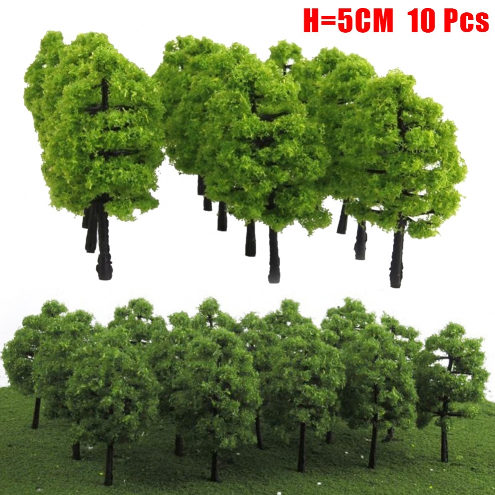 NovaNest 10pcs 5cm Train Railroad Model Trees Scale Tree Park Scenery Landscape Gifts Scenario trees. 