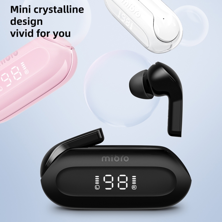 Mibro Earbuds 3 IPX4 Waterproof TWS Bluetooth 5.3 ENC Noise Reduction Earphone with Mic(Black) - B1