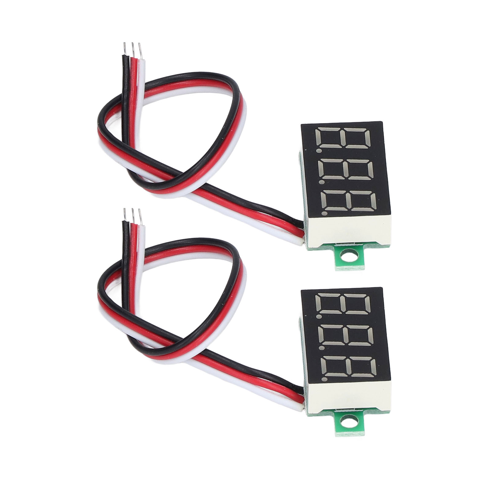 2Pcs Digital Voltmeter Voltage Meter PCB 3 Wire 0.36in LED 0.00V‑30.0V. 