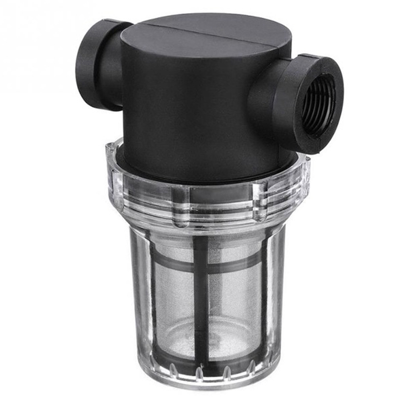 2 Set Water Filter Front Tap Water Purifier Mesh Strainer Water Pump Filter Irrigation High Flow Pipeline Filter, 142X113X55Mm & 121X88X52Mm. 