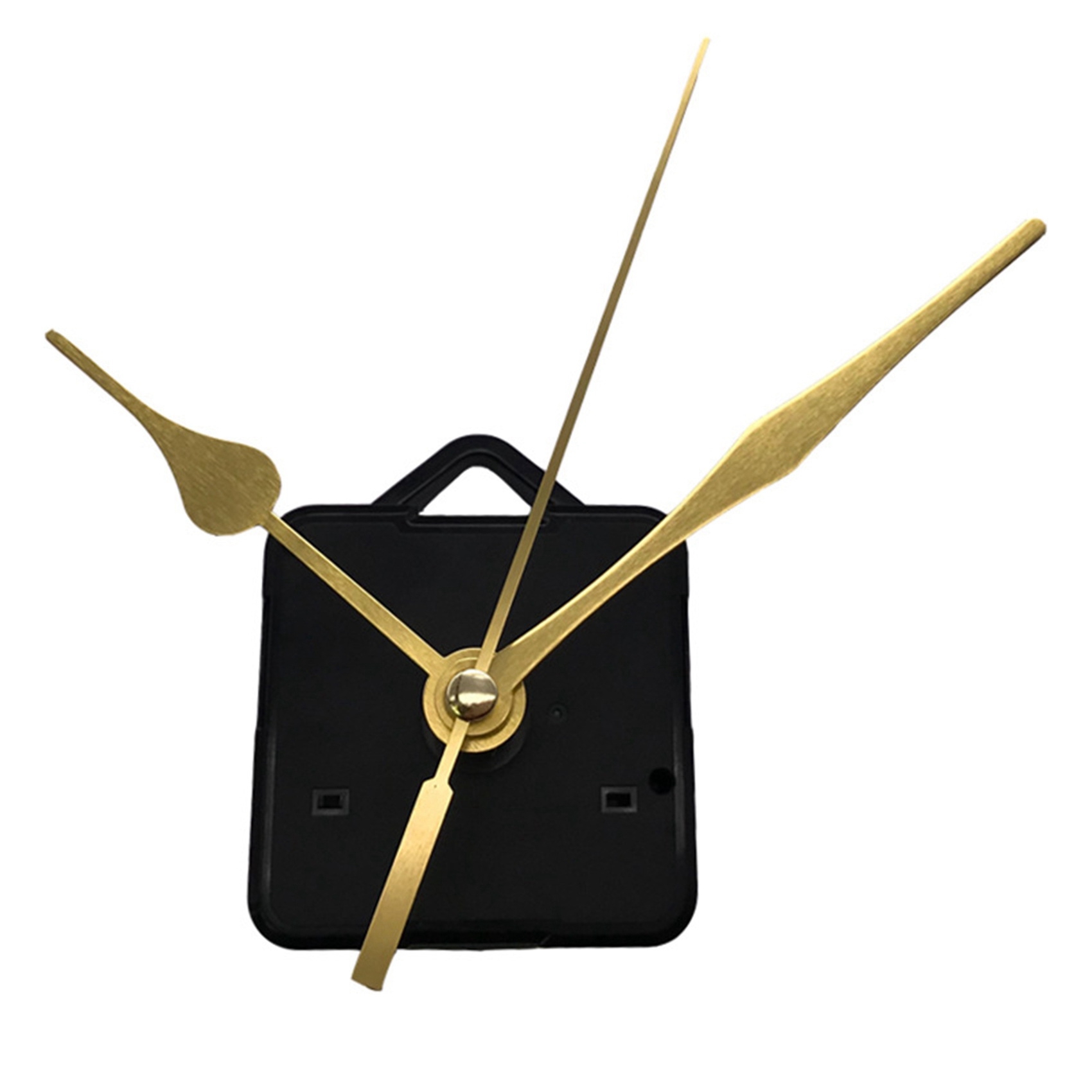 Non-Ticking Quartz DIY Wall Clock Movement Mechanism Kit with 3 Gold Silent Clock Repair Parts Replacement. 