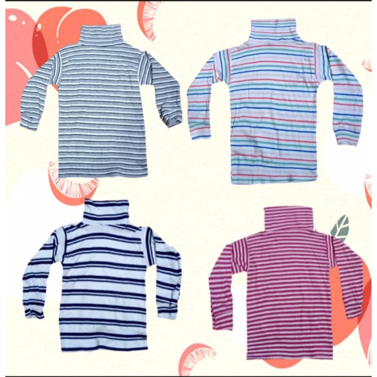 multicolour export quality baby full hata ganji baby t-shart 04 pich full hata.boy & girl use 03-5 yr baby use this t-shart.. cotton  fabric.