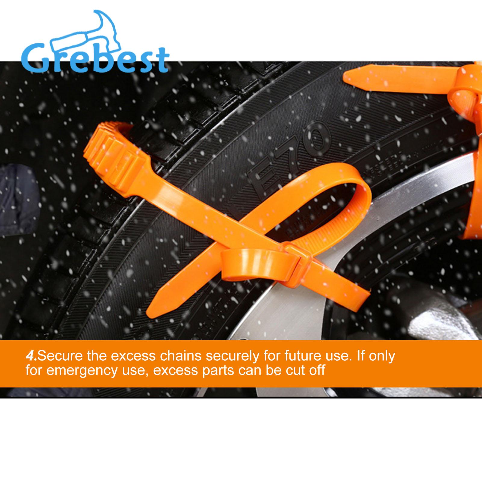 Pickup Truck Tire Chains Adjustable Anti-slip Snow Chains for Winter Driving 6/12/24pcs Universal Tire Chains Snow Chains for Small Cars. 