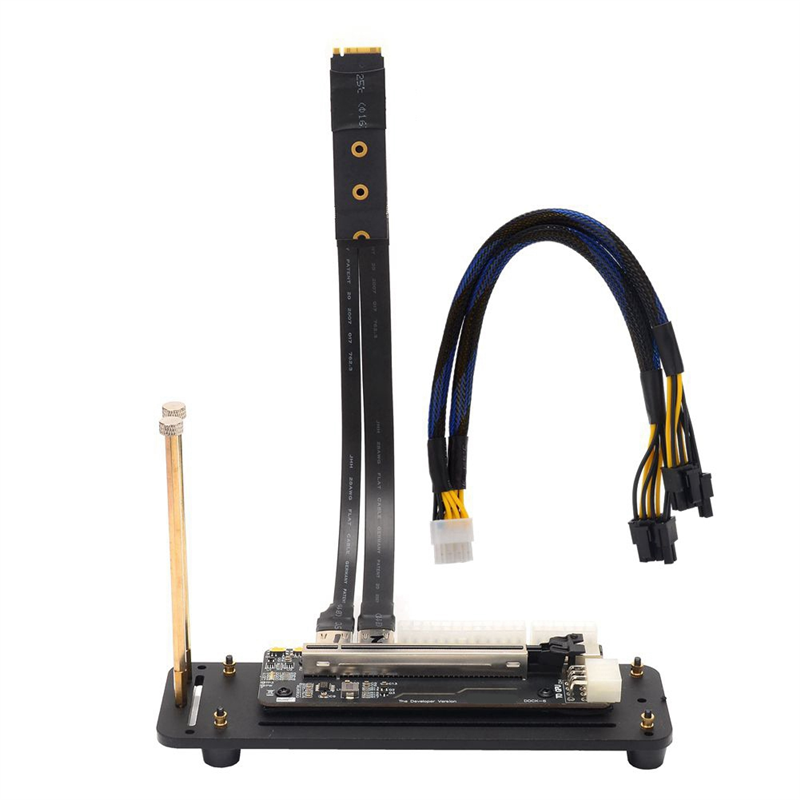 Laptop External Graphics Card EGPU PCI-E 3.0 X16 to M.2 NVMe Extension Cable with Bracket for ITX EGPU Bracket
