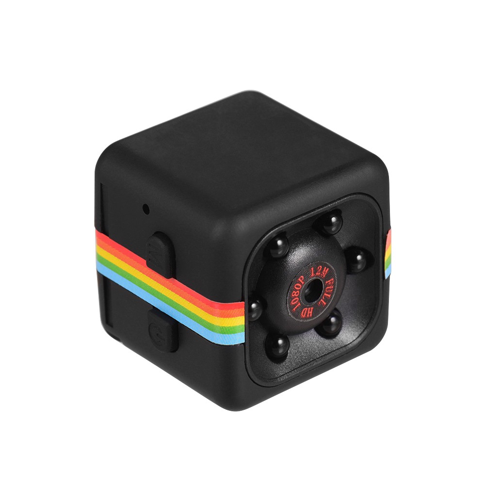 Mini Cube Camera 1080P Video 120? Wide Angle 32GB Extended Memory Built-in Battery - black