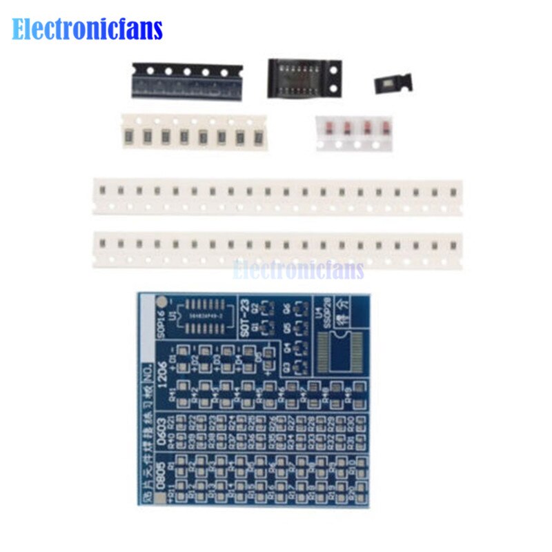 【happy one】SMT SMD Component Welding Board Soldering Practice Kit Best diy electronic Component 5V. 