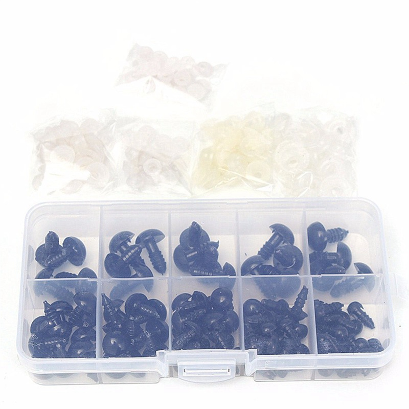 500Pcs DIY Doll Eyes Black Plastic Doll Eyes Crafts Safety Doll Eyes For Teddy Bear Soft Animal Doll. 