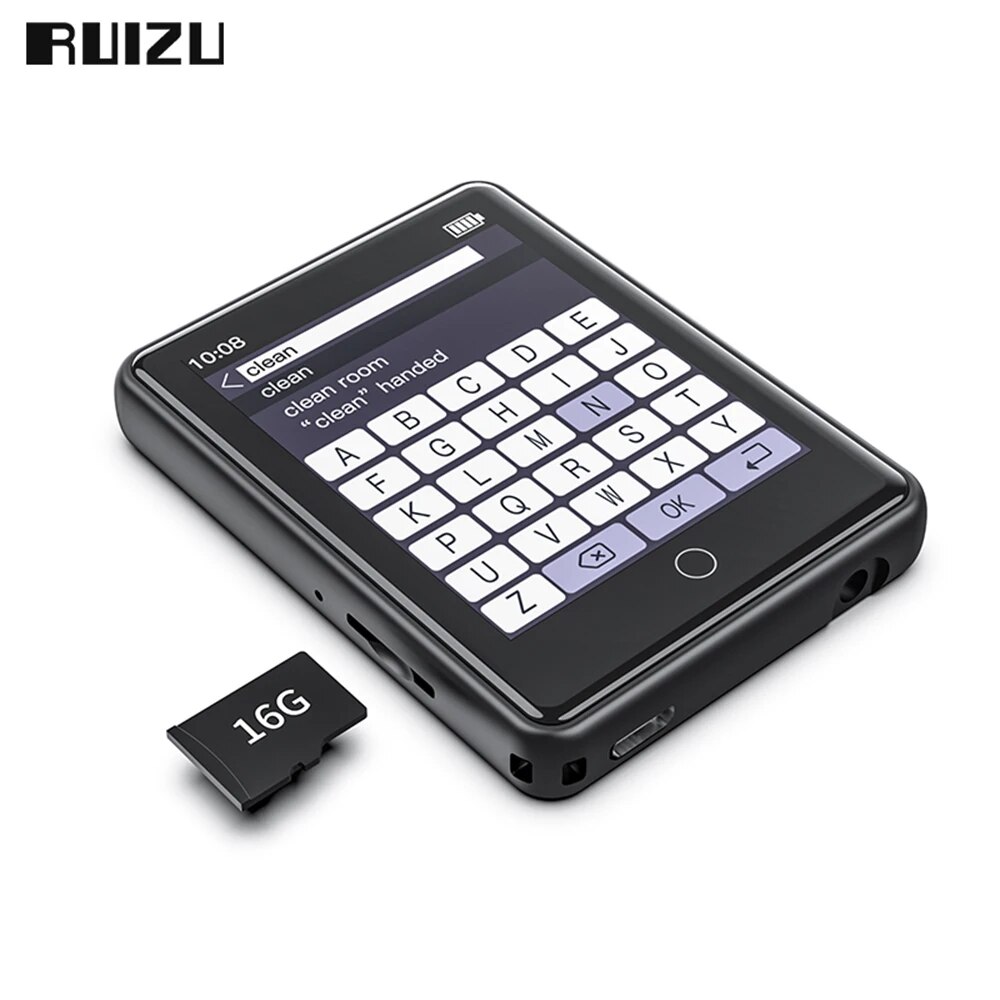 RUIZU M17 Touch Screen MP3 Player With Bluetooth 16GB Music Player Support FM Radio Recording Ebook MP4 Video Portable Walkman. 