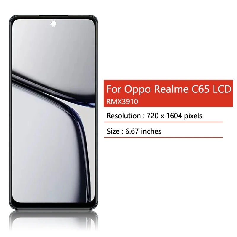 Top Quality LCD For OPPO Realme C65 4G 5G 12X Display Touch Screen Digitizer Assembly Replacement Parts 100% Tested. 