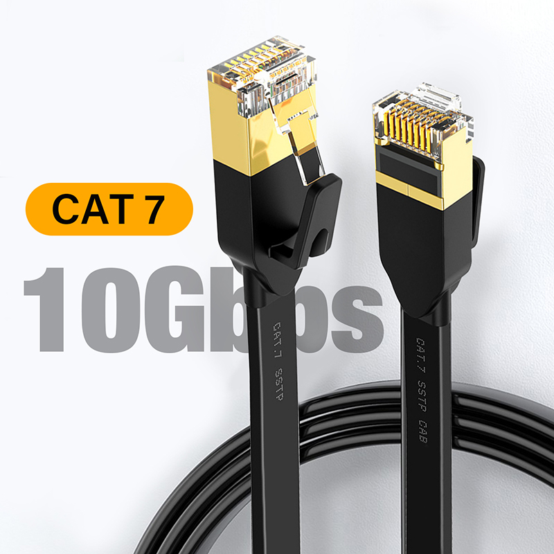 10 Gigabit Ethernet Cable Cat6 Cat7 Lan 3m 5m 10m 20m 30m Cat 6 7 RJ 45 Flat Network Cord STP Twisted Pair Patch Cord High Speed