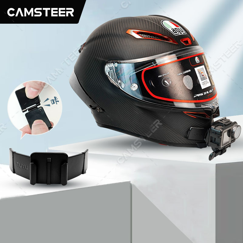 2024 Motorcycle Helmet Chin Mount for GoPro Max Hero 12 11 10 9 8 Insta360 X4 X3 One RS X2 Ace Pro DJI AKASO Camera Accessories. 