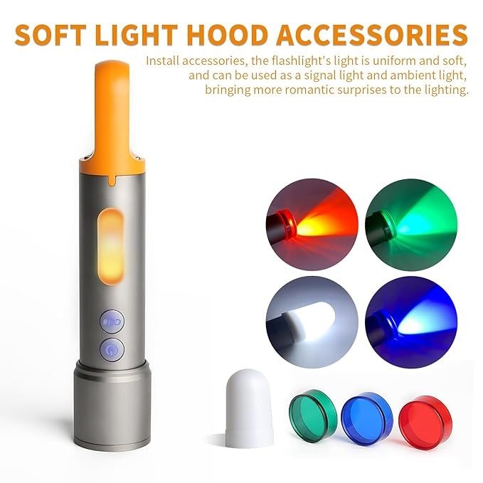 GearUP K57 Multifunctional Rechargeable Torch, Flashlight Zoomable LED Flashlight, Zoomable LED Torch light. 