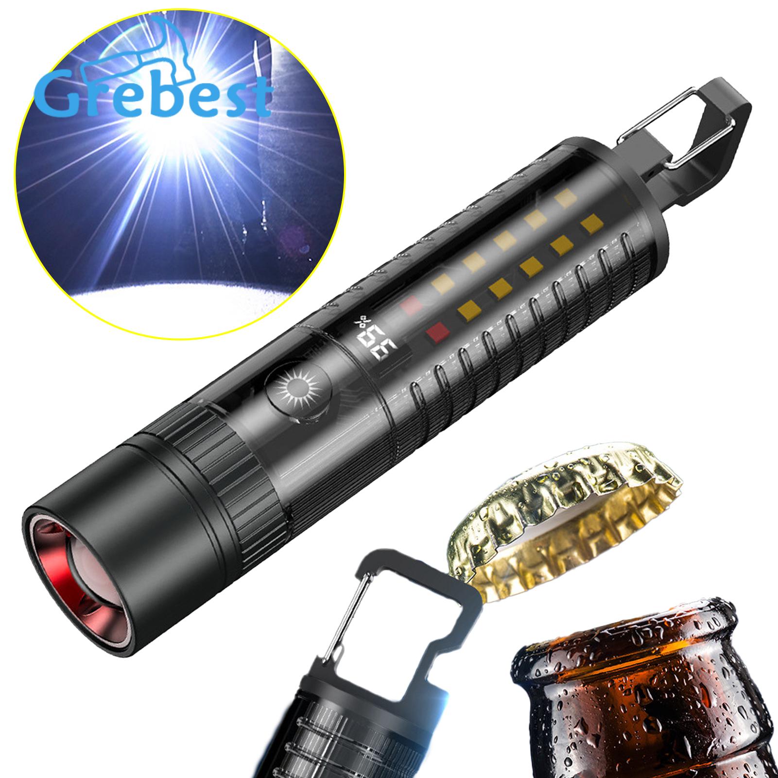 Super Bright Flashlight Ultra Bright Led Flashlight with Lcd Display Waterproof Tactical Torch for Outdoor Activities High Lumens Mini Zoomable Light Pocket Flashlight. 