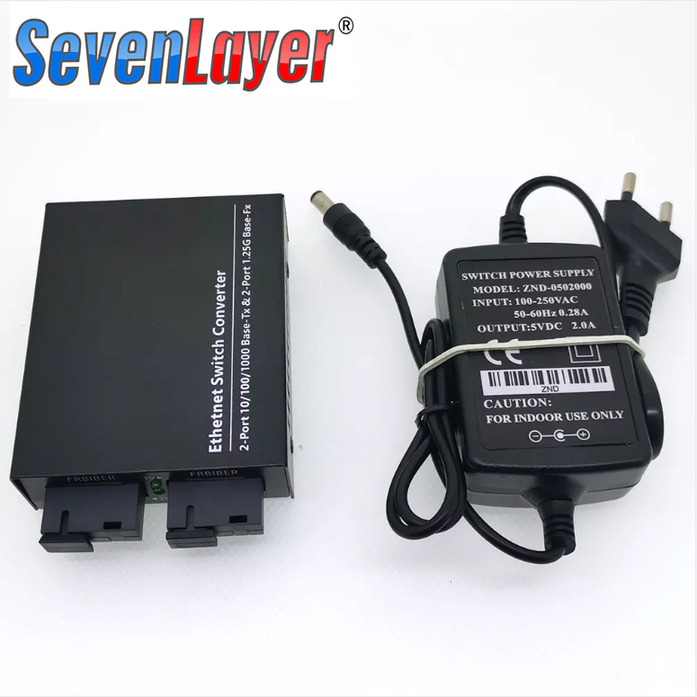 Computer Network Connection Box 2G2E 2 RJ45-2Lan E UTP 2 SC 2F0 Port   Gigabit-10 / 100 / 1000M. 