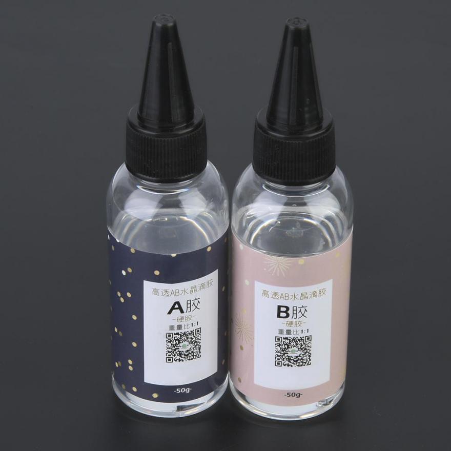 Transparent Resin Hard Glue Crystal Glue AB Drop Glue Epoxy Resin Glue for Coating Bar Tops and Casting. 