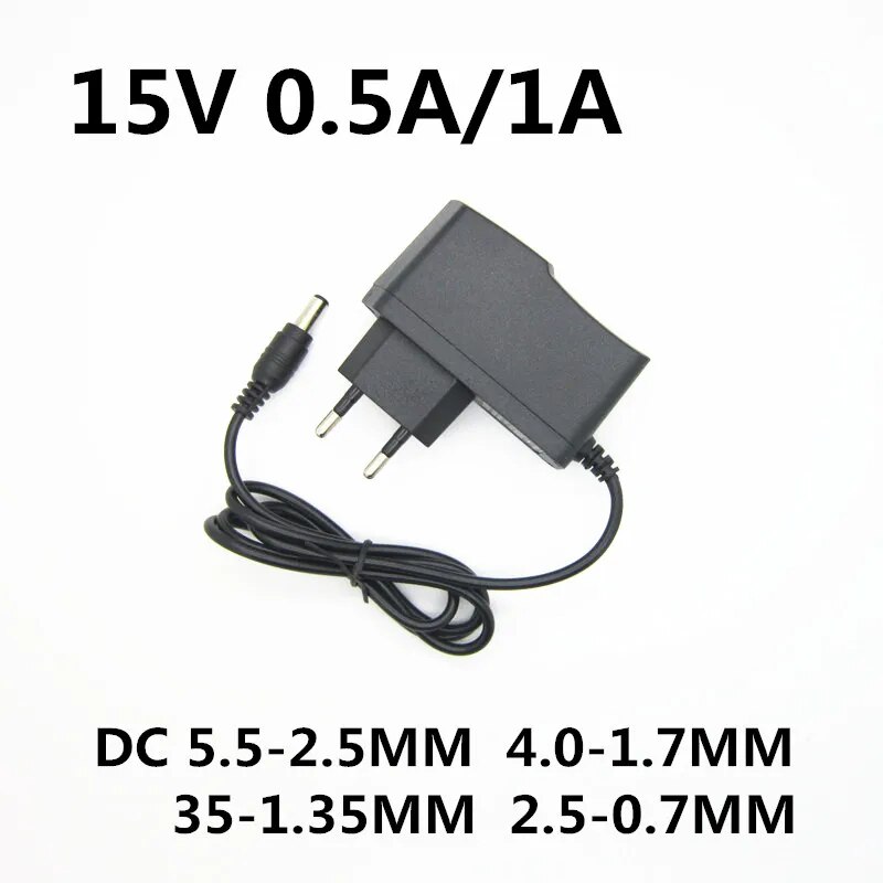 1PCS AC/DC Adapter DC 15V 0.5A 1A 1.5A 2A 3A AC 100-240V Converter Adapter Power 15 V Volt Charger Power Supply EU Plug. 