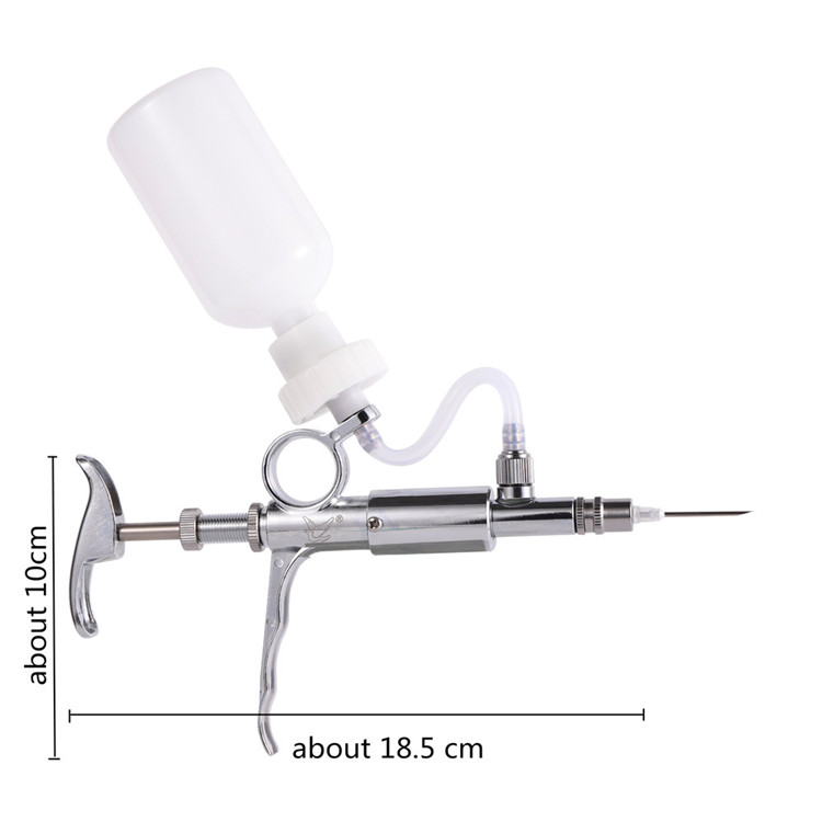 Livestock Adjustable Automatic Continuous Syringe Veterinary Injection Gun Equipment - Injection Gun 0-5ml. 