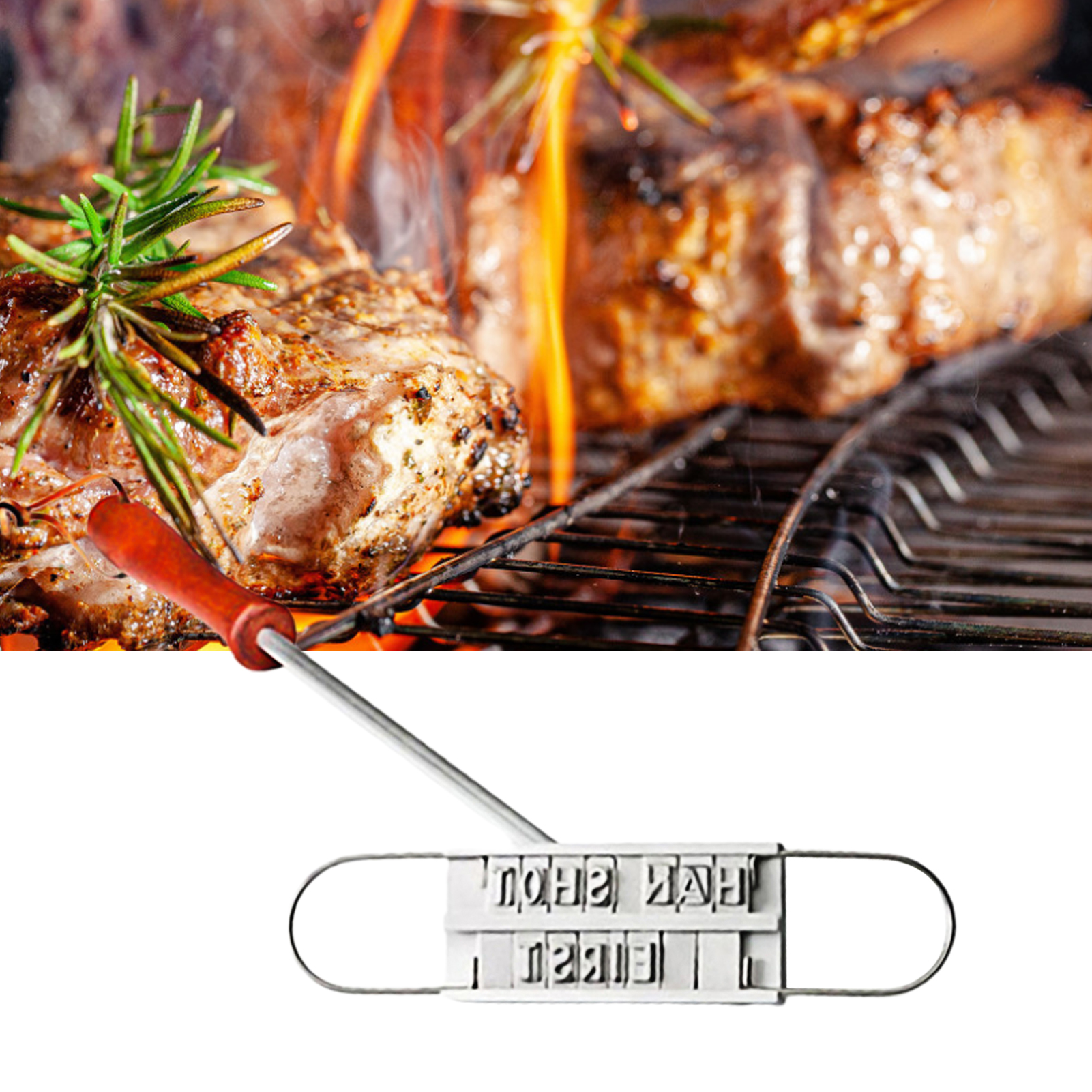 Steak Branding Creative Easy Hanging Convenient Barbecue Meat Branding for BBQ. 