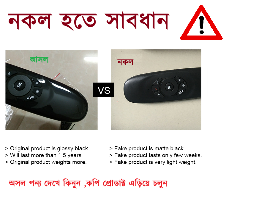 Air Mouse Remote Control 2.4G RF with IR Learning, USB Receiver for Android TV Box, TV Stick, Smart Set-Top Box, Smart Projector"