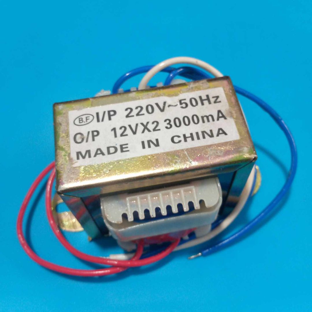 CHINESE 3Amp 12V Transformer 12V-0-12V 3000mA Input AC 220V 50Hz Output DC 12 Volt 3A Step Down Transformers For Power Supplies Adapters Electronics Project DIY - Multi Plug - Multi Plug