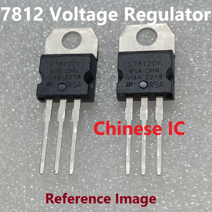 2Pcs- Chinese LM7812 Voltage Regulator LM7812 IC 12V 1.5A Voltage Regulator 3 Pin Leads 7812 Regulator IC TO-220 Package 12V 7812 Voltage Regulator. 
