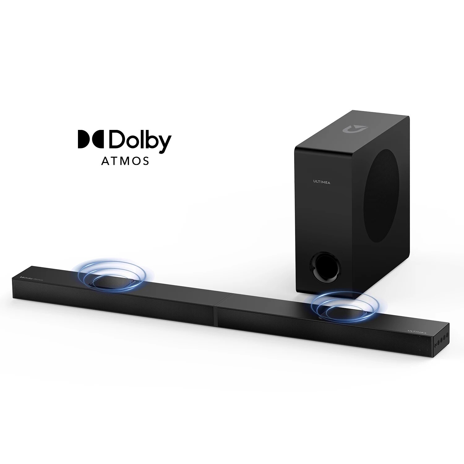 ULTIMEA Nova S70 3.1.2ch Dolby Atmos Sound Bar for TV, 2 Up-Firing Drivers, 4K Dolby Vision HDR Pass-Through, HDMI IN/eARC, 390W. 