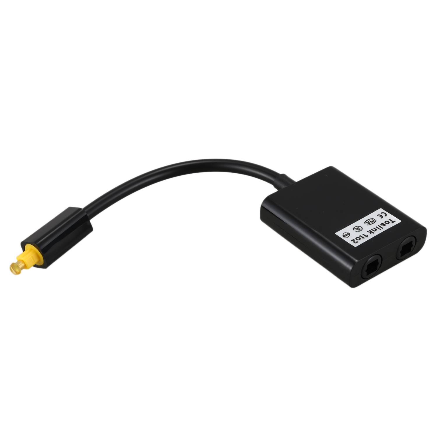 SPDIF Optical Audio Splitter 2 Way Toslink Splitter Adapter Hub. 