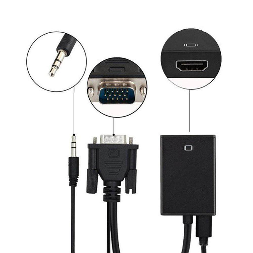 【3C VictoryEagle】HW-2216 HD 1080P VGA to HDMI with Audio Output VGA HD Adapter for PC La-ptop to HDTV Projector. 