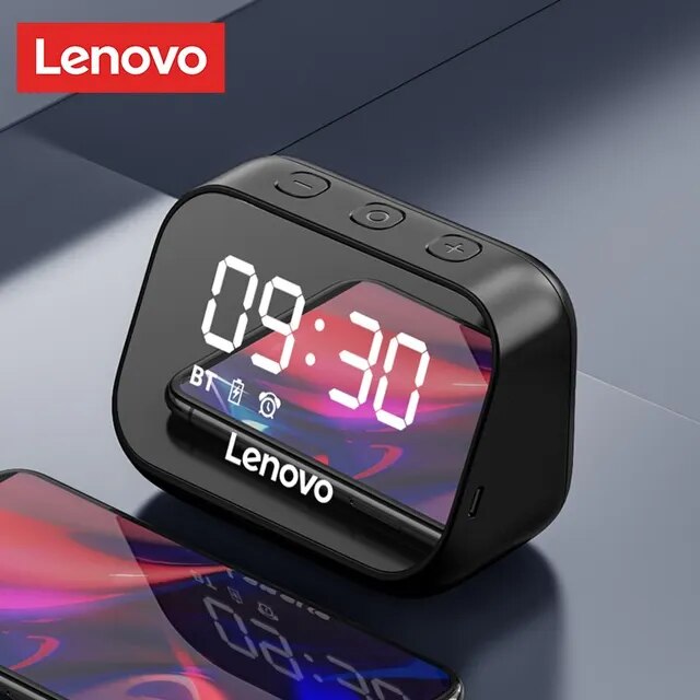 Lenovo TS13 Wireless BT Speaker Portable Subwoofer Stereo Player 9D Surround LED Digital Smart Alarm Clock Mirror Design Speaker. 