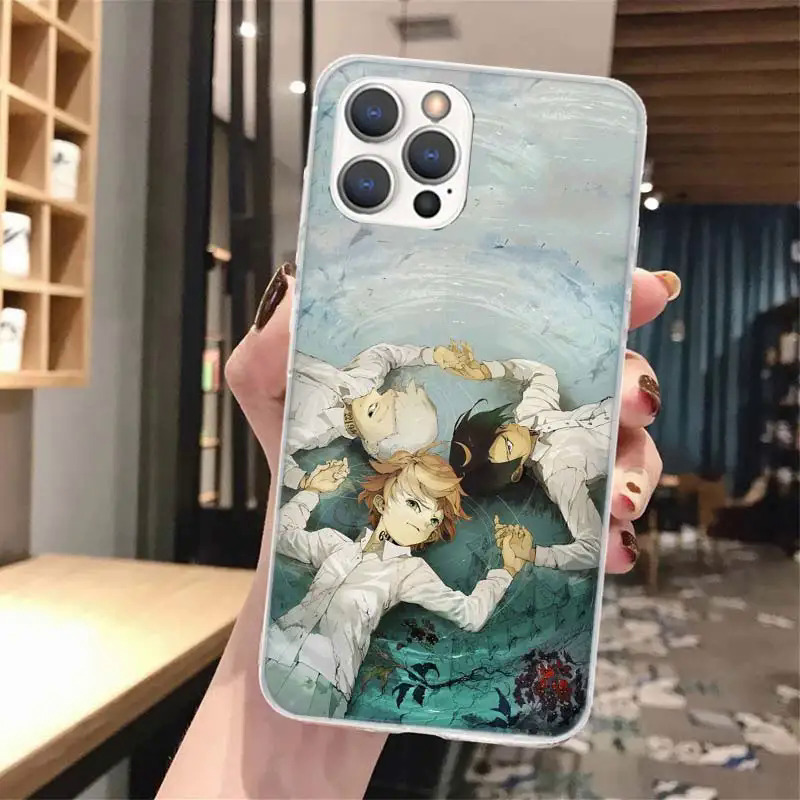 【Solitary waves】The Promised Neverland Anime Soft Phone Case For iPhone 14 13 12 Mini 11 Pro Max 15 Ultra X XR XS 7 Plus 8 6S 5S SE 2020 Pattern. 