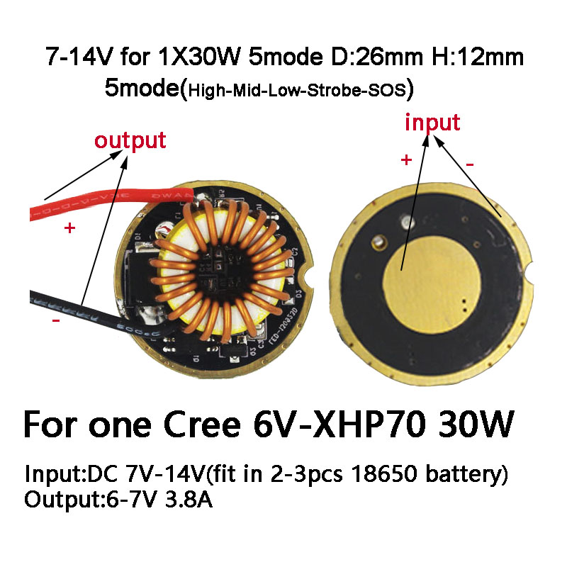 LED Driver For Cree XPE XRE XPG2 Q5 XML L2 T6 18650 XHP50 XHP70 battery LED flashlight HeadLight Power Supply. 
