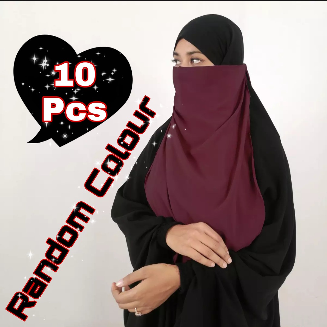Nose Niqab For Woman 5 pic Random Colour. 
