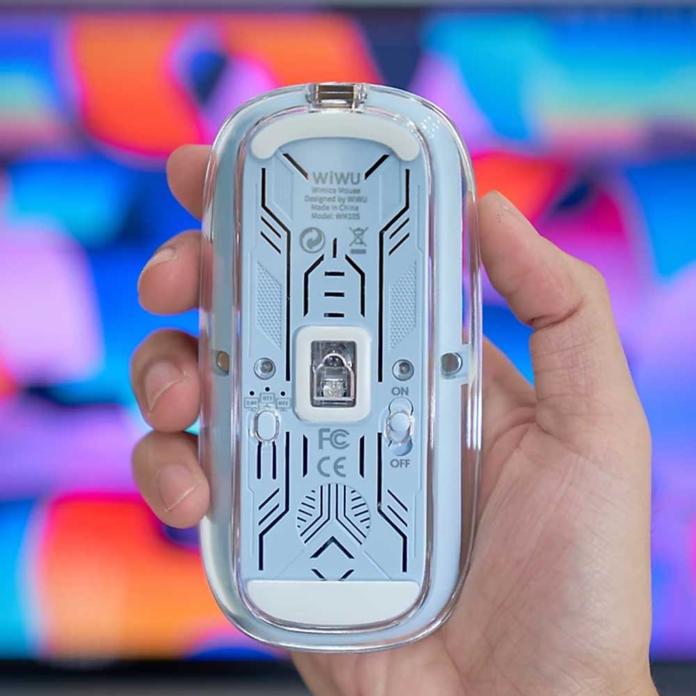 Wiwu Crystal Transparent Wireless Mouse - Stylish And Sleek Design For Modern Computing Experience. 
