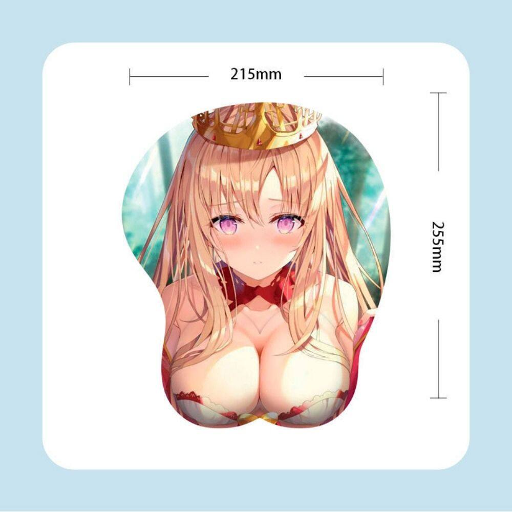 VHOIC Ergonomic 3D Breast Anime Silicone Wrist Rest Mouse Mat Hand Support Mouse Pad. 