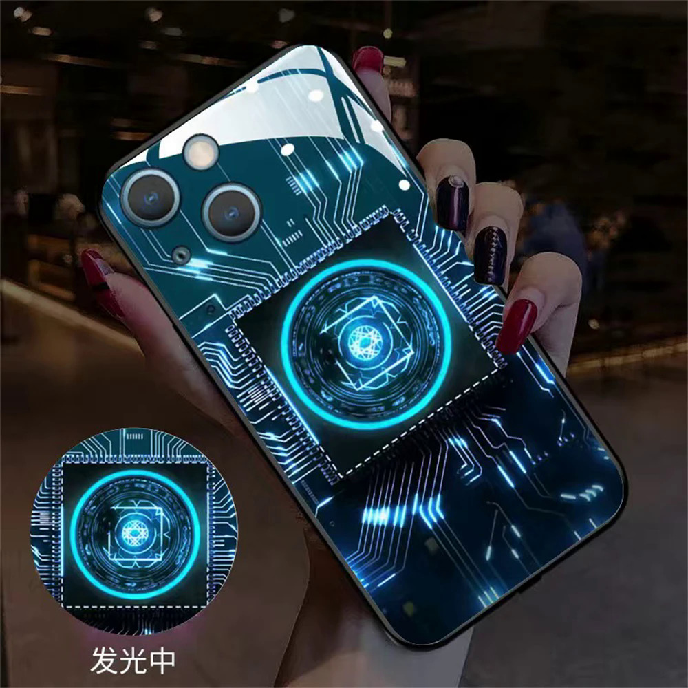 Smart LED light up phone case cover for Samsung S23 S22 S21 S20 Plus Ultra note 20 ultra 10 A53 A14 A12 A52 A32 A51 A72 A71 A54. 