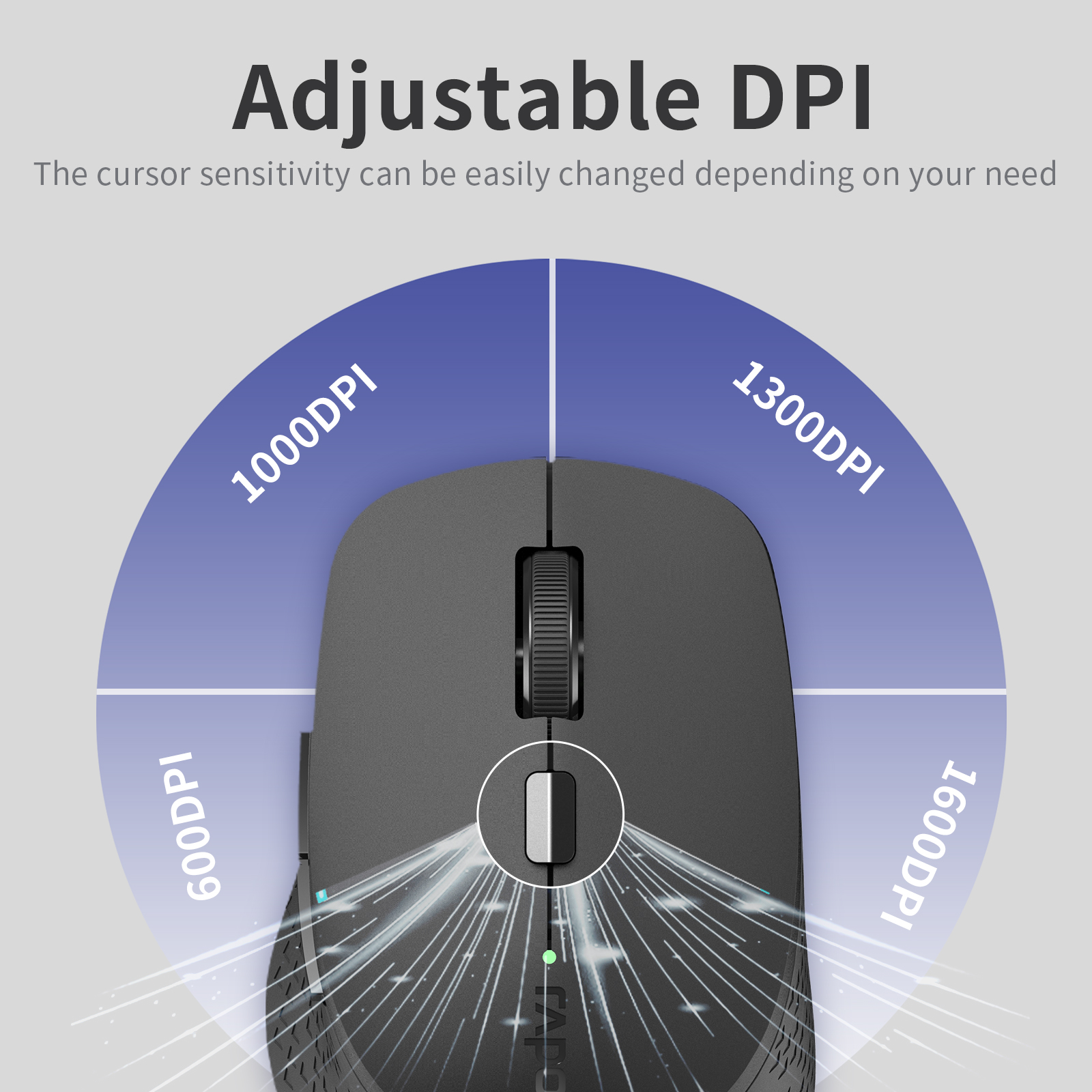 Rapoo M300G Silent Wireless Mouse Multi-mode Bluetooth Mouse Portable Optical Mice with Ergonomic Design Support up to 3 Devices. 
