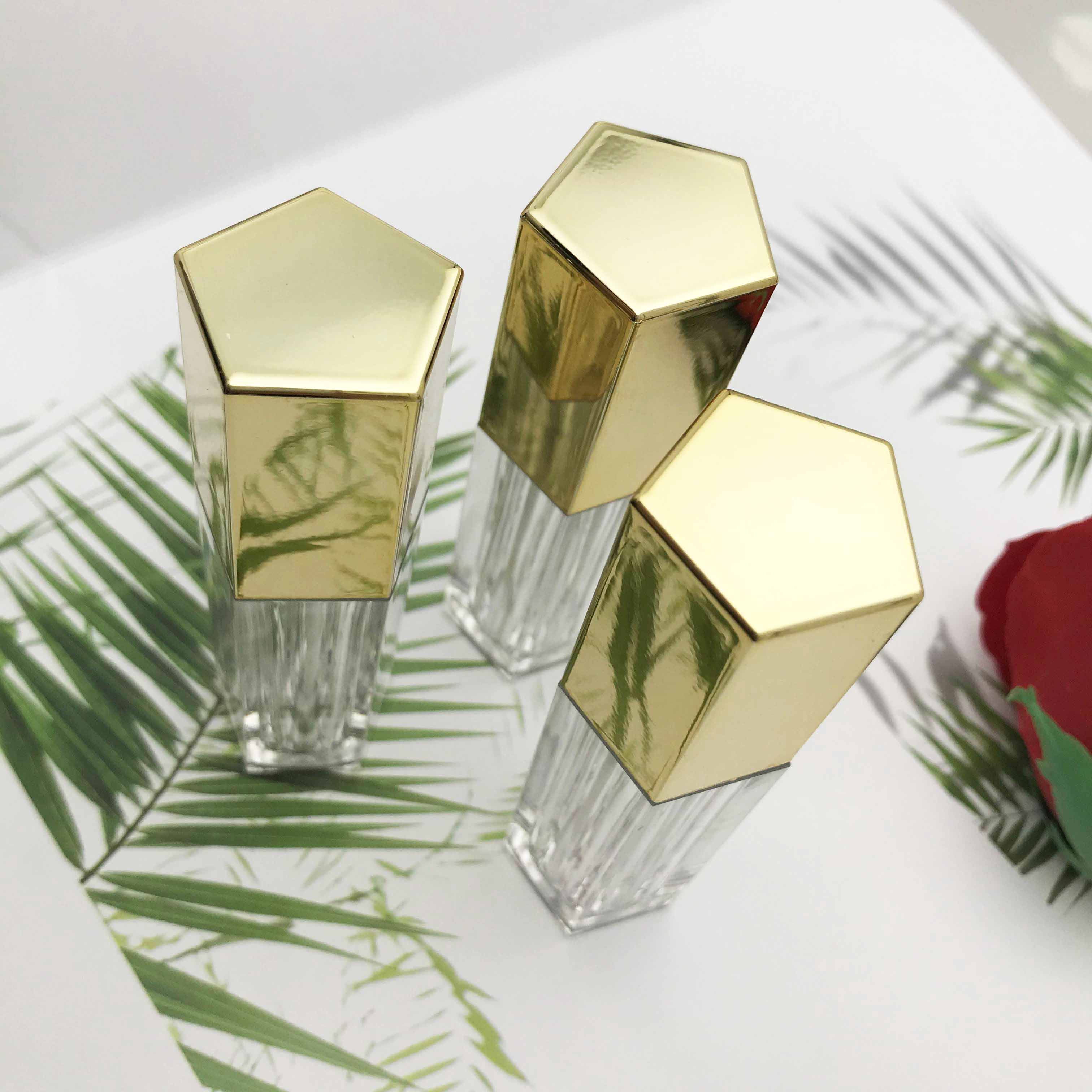 5/10/30/50pcs 5ml Empty Lip gloss Tubes Eyeliner Containers Gold cap,Mascara Refillable Bottles Lipgloss Cosmetic packing. 