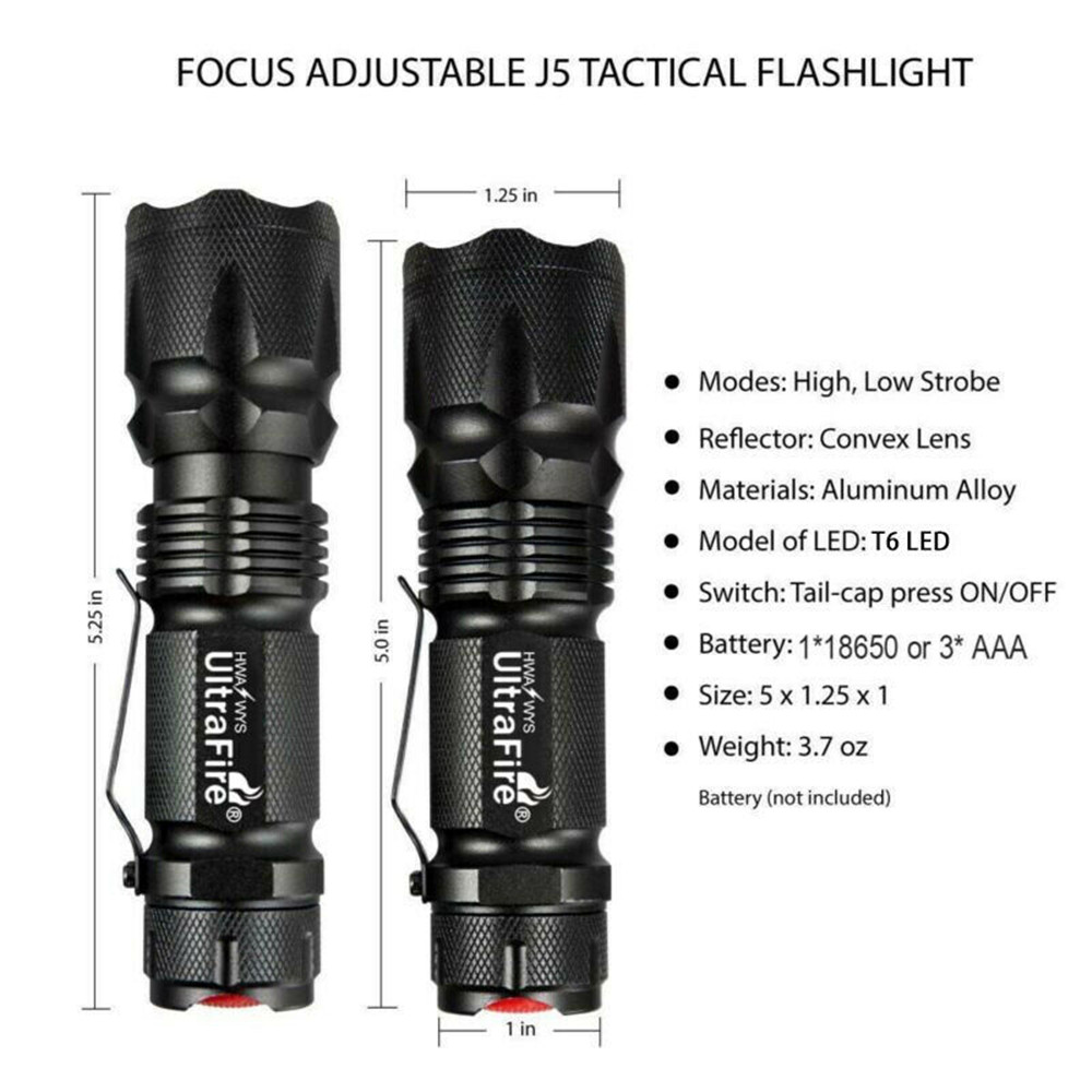 UltraFire Powerful 90000LM X 800 LED Light Tactical Military T6 LED Flashlight Torch Work Light. 