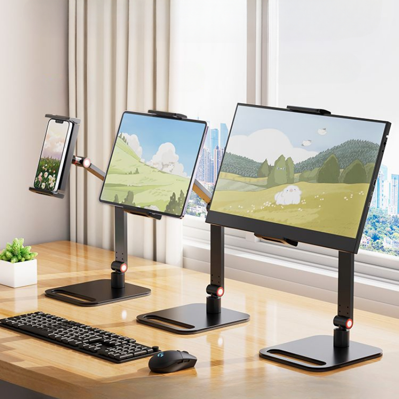 Universal Monitor Vesa Stand for 12-17.3Inch Folding Expandable Display Base Desk Mount External Vertical Screen Holder for Ipad. 