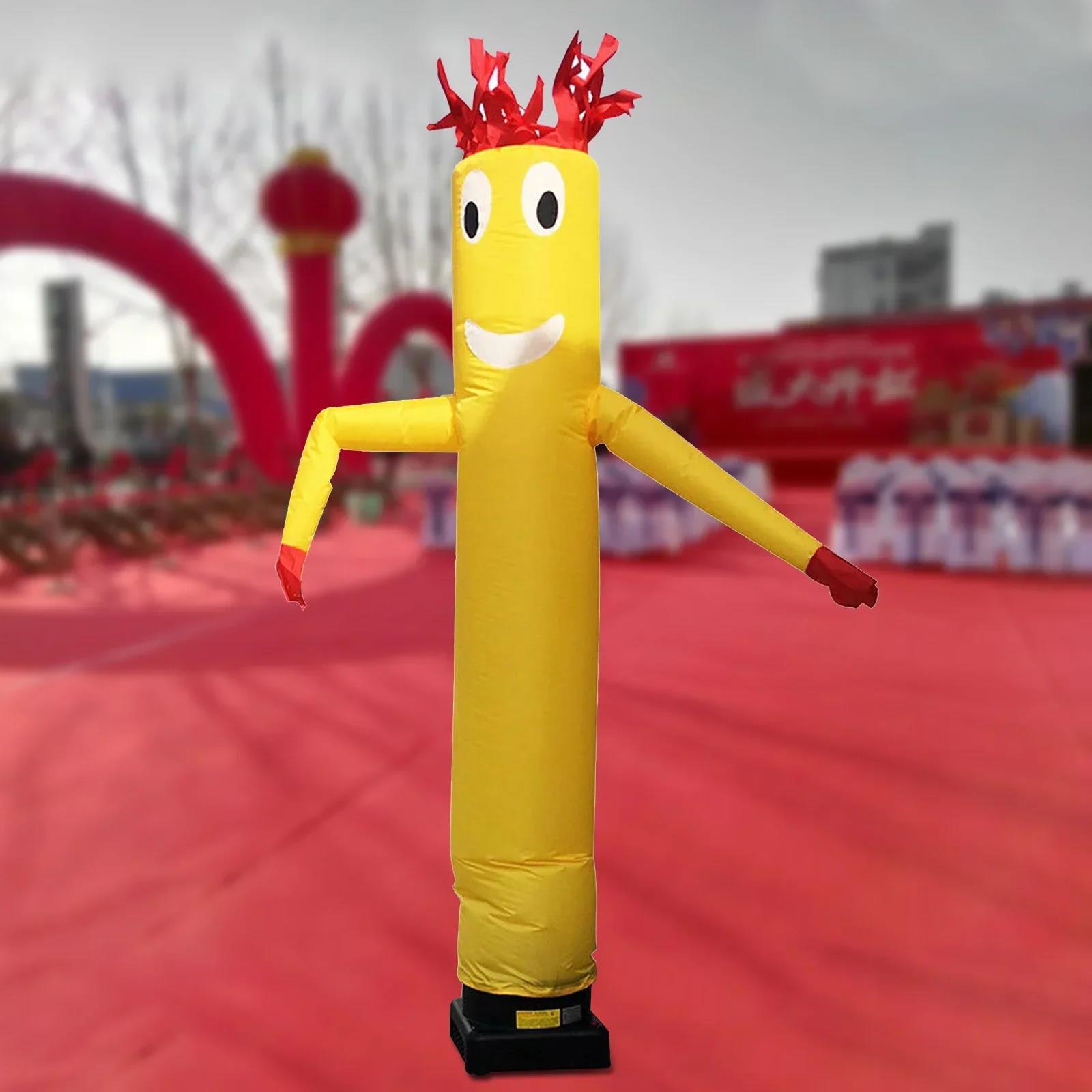 10ft Inflatable Wacky Waving Flailing Arms Tube Man Dancing Air Puppet-Yellow For Advertisement Promotional (No Blower). 