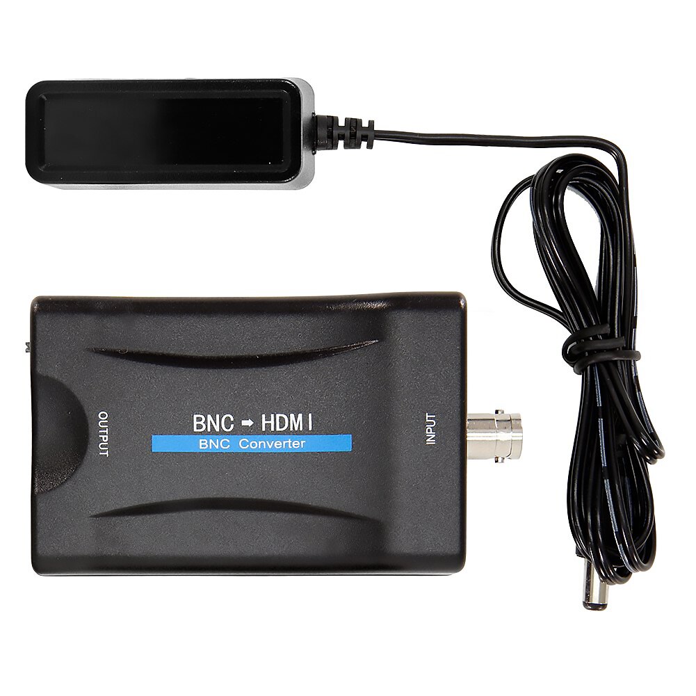BNC TO HDMI-compatible Composite Video Signal Converter PAL NTSC Extender Coax Cable Splitter For TV. 
