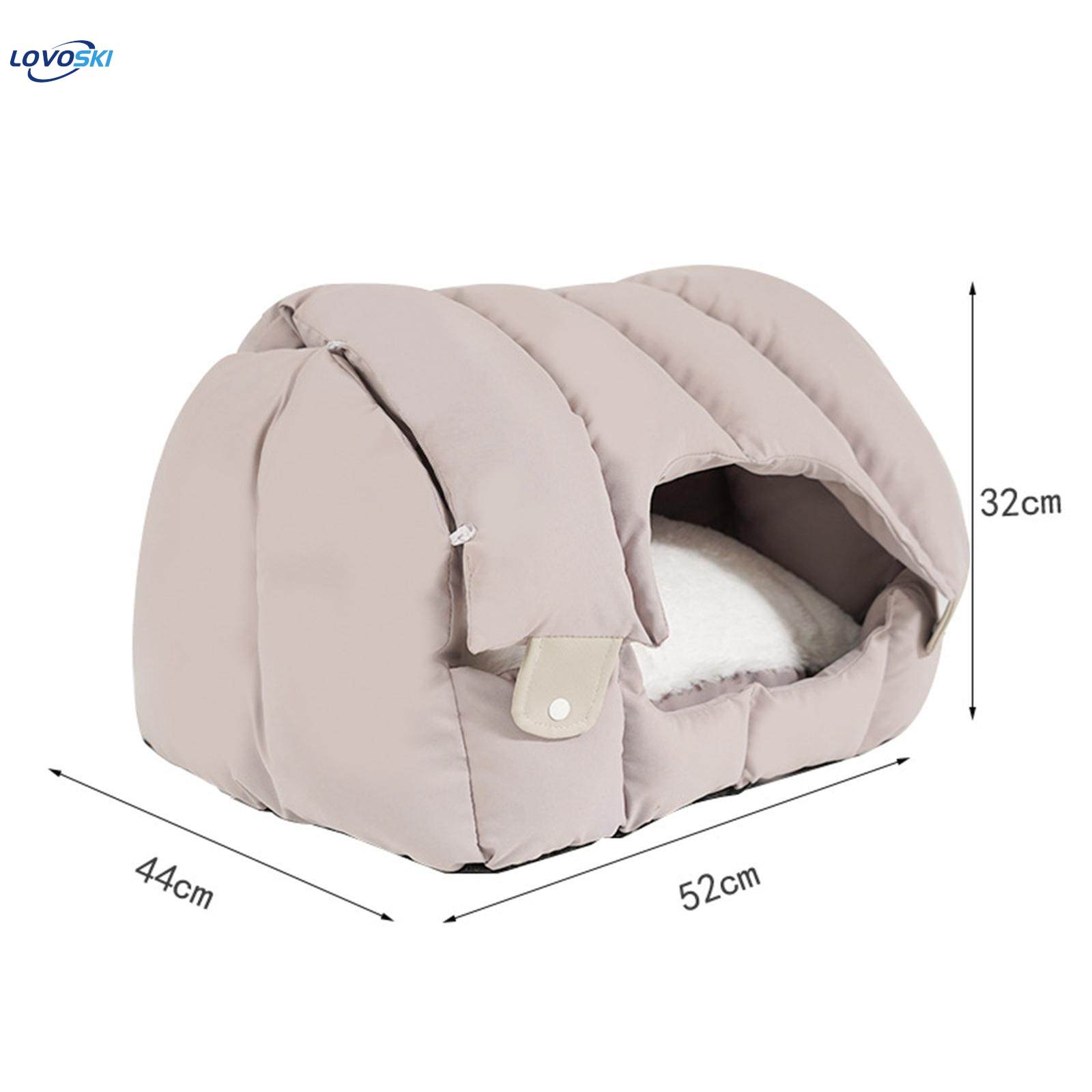 Cat Bed Comfortable Cat Sleeping Pad Hut Cushion Detachable Winter Warm Nest Pet Bed for Cats and. 