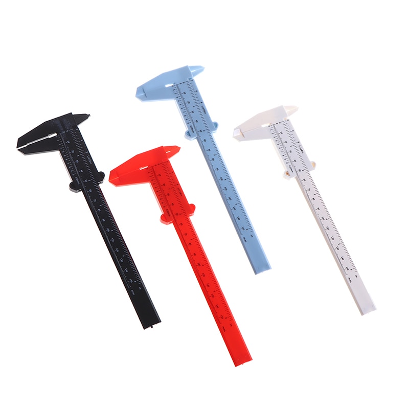 Double Scale Plastic Vernier Caliper Ruler Measuring Student Calipers Size Measuring Tool-BK. 