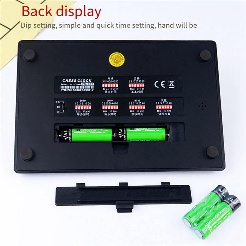 Digital Board Game Stopwatch Chess Clock -385 Professional Chess Count Up Down Timer. 