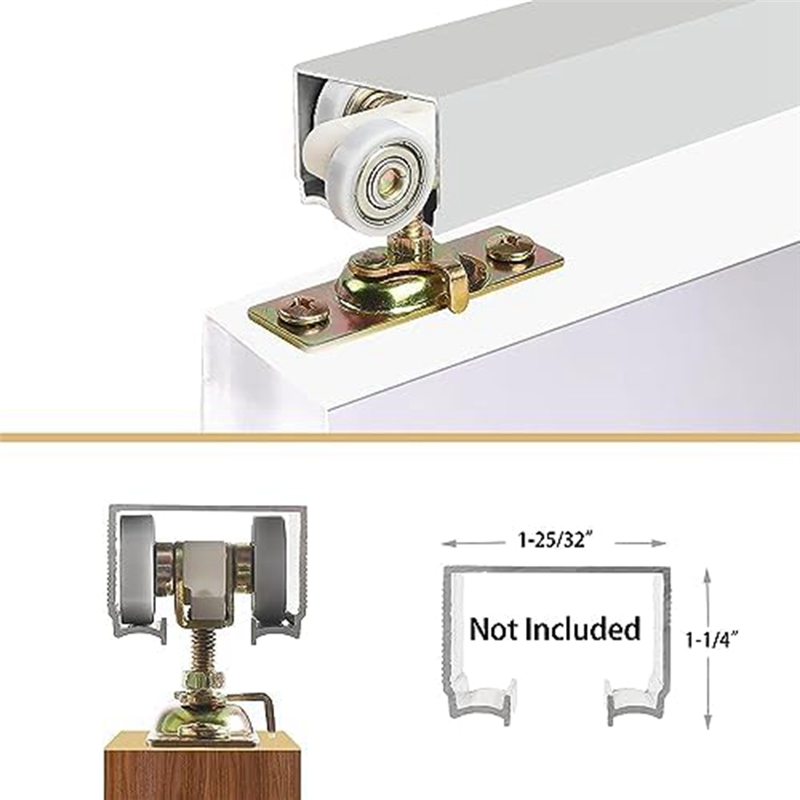 2 Pack Sliding Pocket Door Hardware Top Hanger Rollers Wheels Assembly Fit Replacement Parts 1125 & 1500 Hardware Kit. 