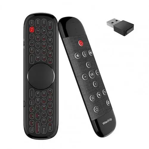 Wechip W2 Pro Air Mouse Voice Remote Control Microphone 2 4G Wireless Mini Keyboard for Smart TV Box PC. 