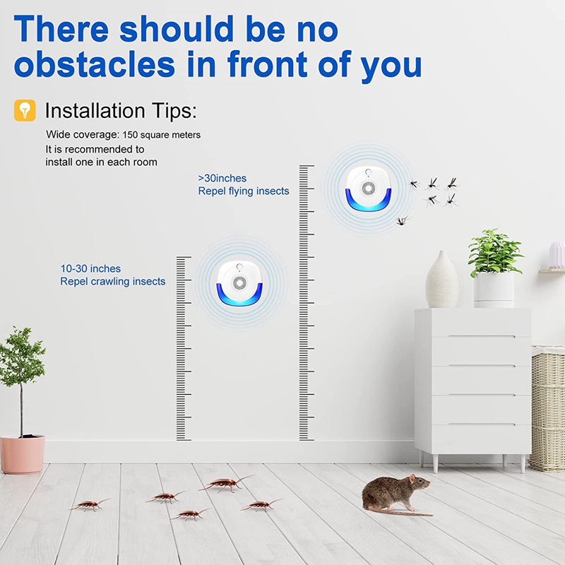 12 Pack Ultrasonic Pest Repeller,Electronic Repellent,Indoor Ultrasonic Pest Control for Fly,Mouse,Ant,Etc,US Plug. 