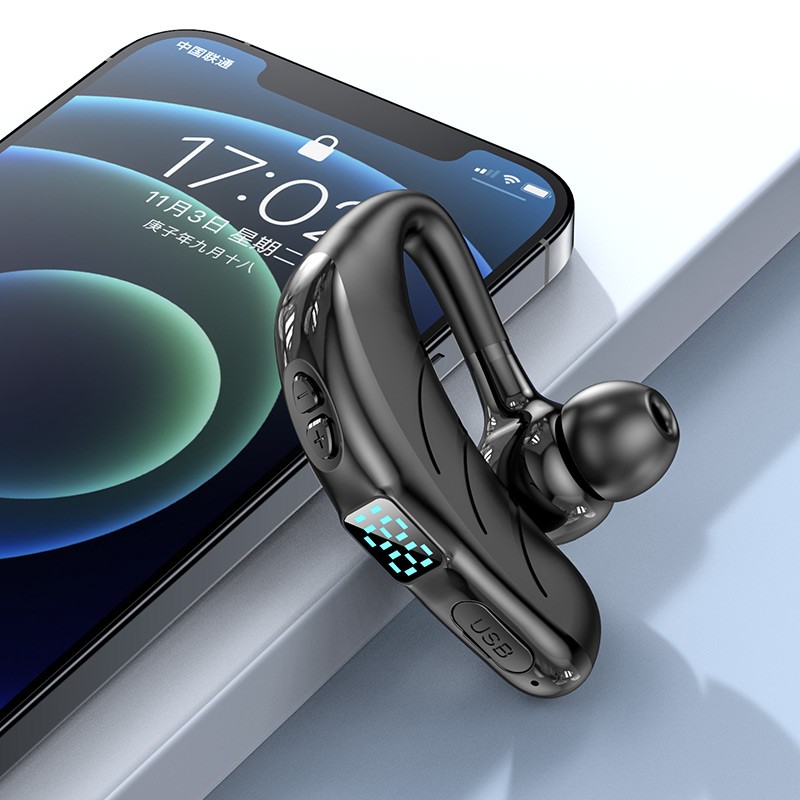 【FUPANG】P13 Business Bluetooth Headset Ear Wireless Headphones With Mic Handsfree Call Sports Earbuds Long Standby