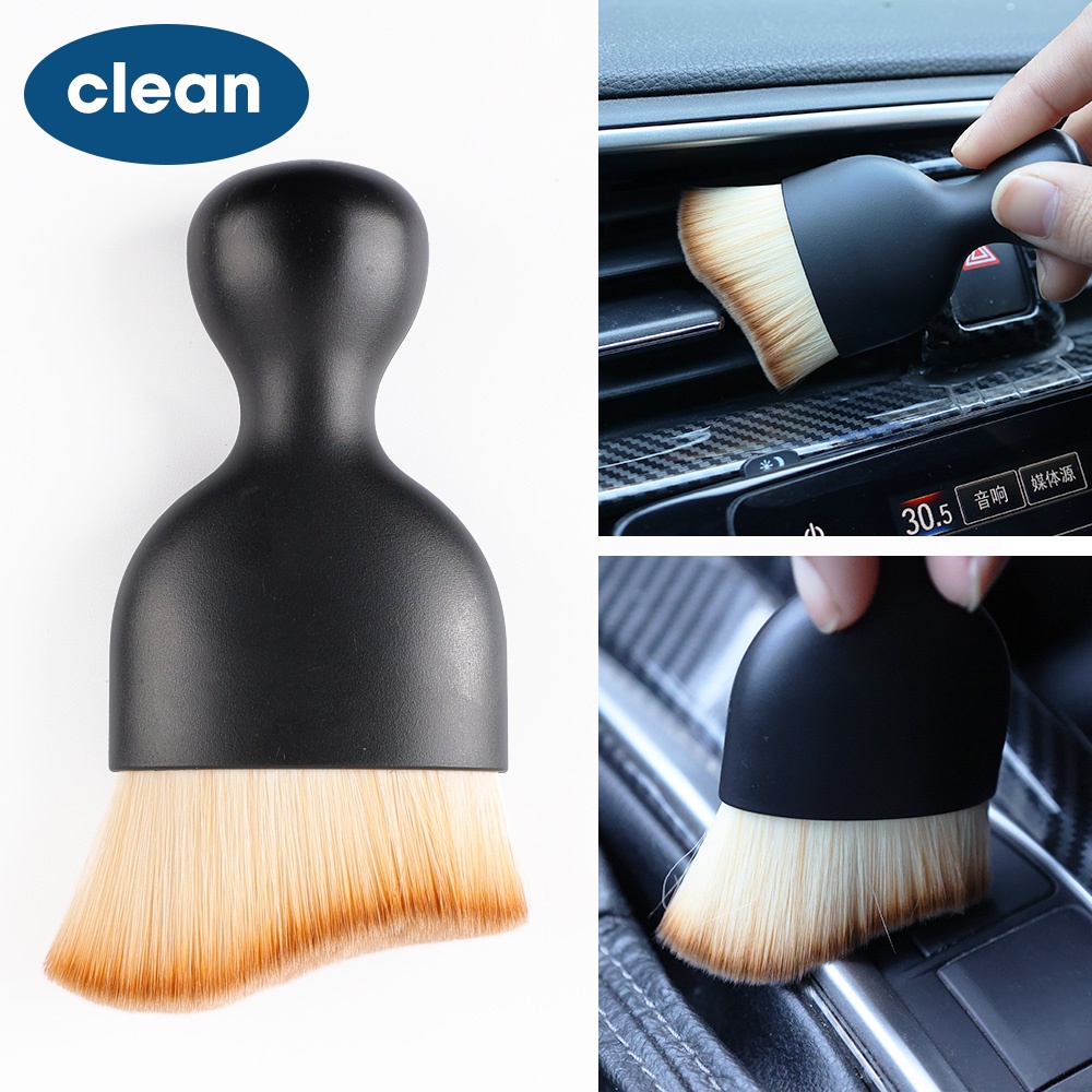 1Pc Arc Car Interior Cleaning Soft Brush Dashboard Air Outlet Gap Dust Removal Detailing Brush for Auto Maintenance Cleaning Tool