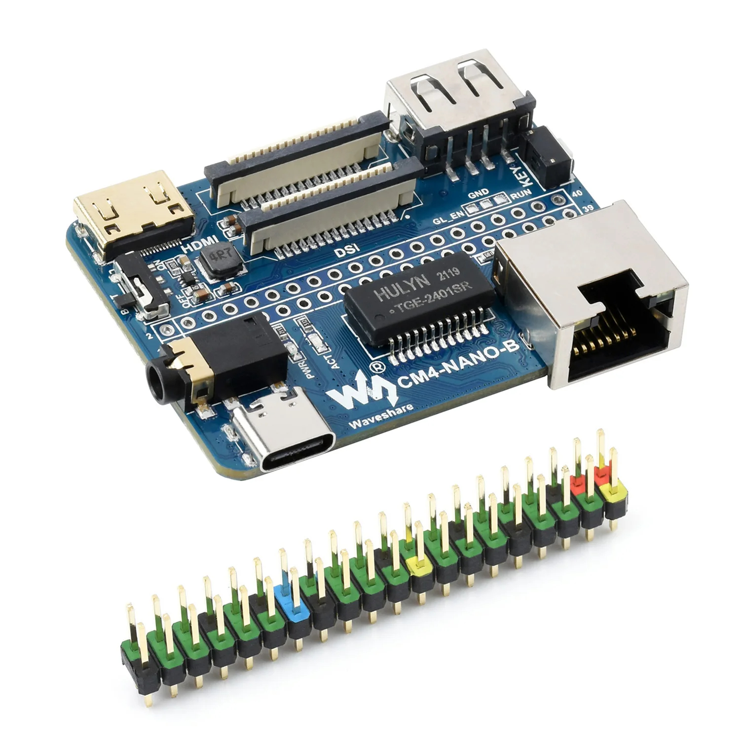 Waveshare Nano Base Board (B) for Raspberry Pi Compute Module 4, Same Size as the CM4. 